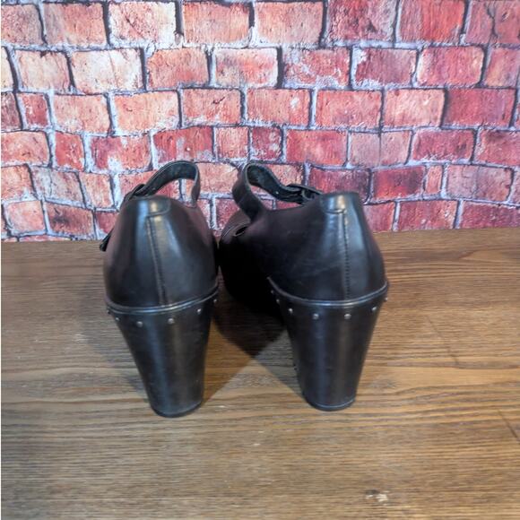 Dansko Fanny Wedge Maryjane Leather Studded Women Black Size 41 - Picture 6 of 8